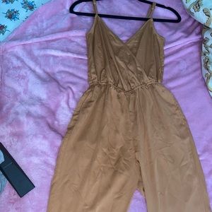 Womens tan jumpsuit